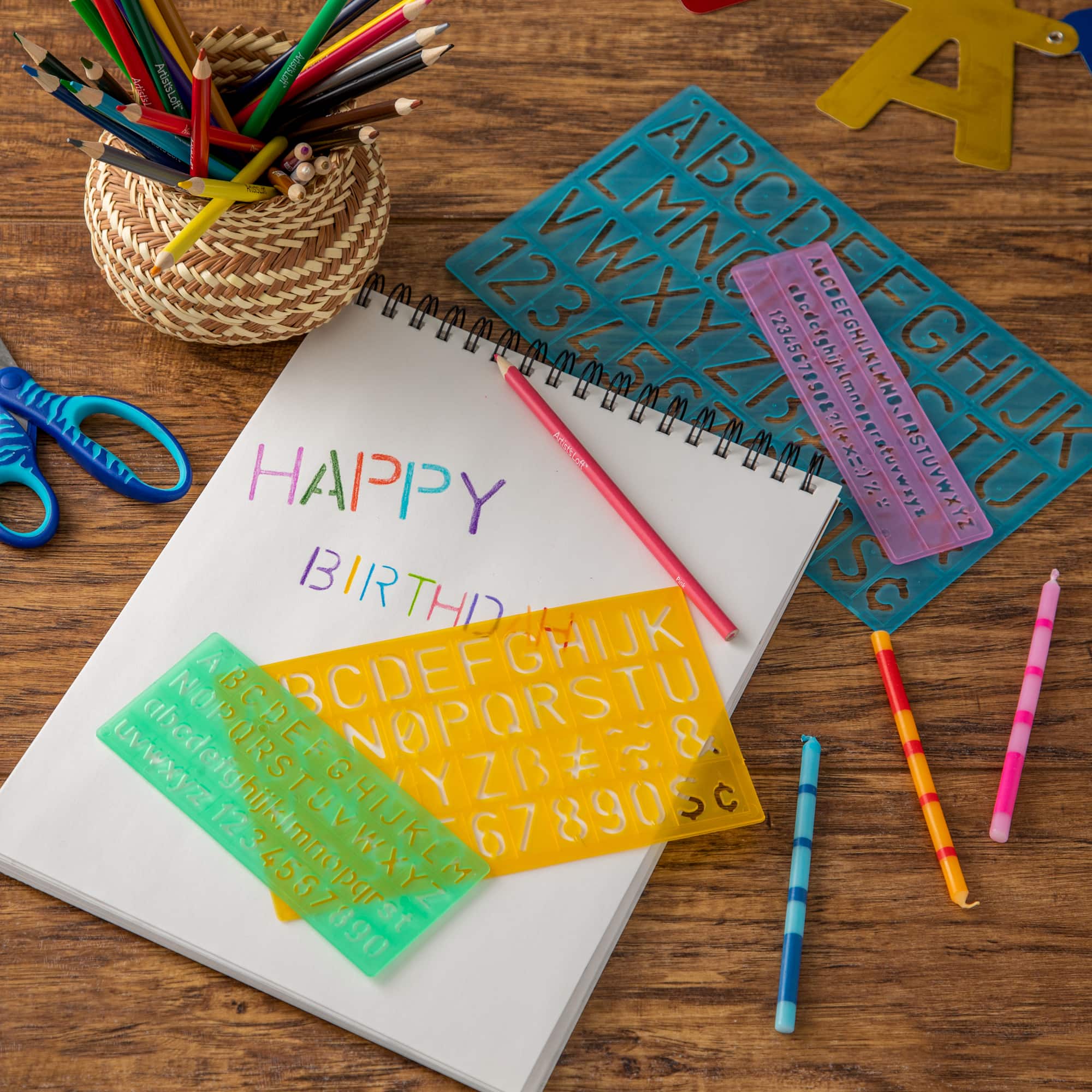 12 Pack: Roman Lettering Templates by Artist’s Loft™